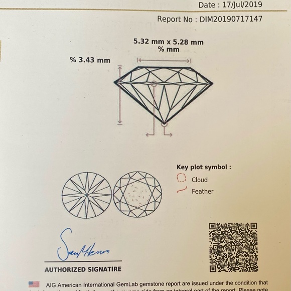 XX SOLD XX NWOT AIG 1.03 CTW CERTIFIED  PURPLE PINK. IN A BEAUTIFUL SETTING. - Picture 9 of 15